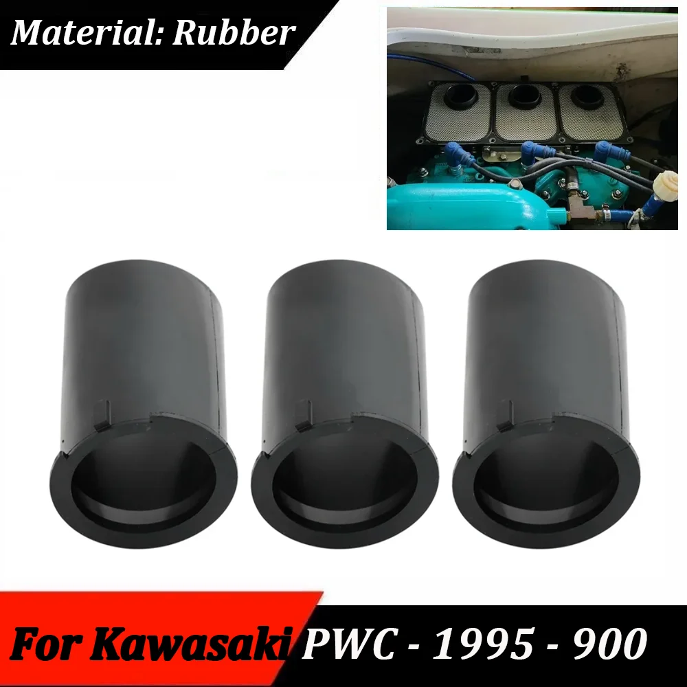 3Pcs 14073-3751 Intake Duct Flame Arrestor Bellow Rubber Replacement For Kawasaki PWC 900 1100 ZXI STX JT1500A6F 2006