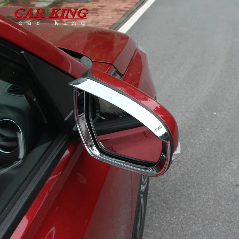 

For Suzuki Vitara 2016 2017 2018 2019 Car Sticker Rear Rearview Glass Mirror Rain Eyebrow Shield Visor Shade ABS Chrome 2pcs