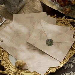 9 pcs Vintage envelope set retro girl art confession love letter greeting card paper