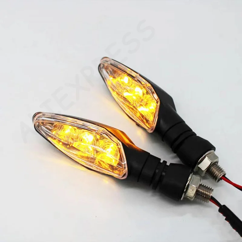 

New2Pcs Motorcycle Turn Signal Light Super Bright Amber Blinker Indicator Waterproof Motorcycle Running Lamp Flashers Lighting