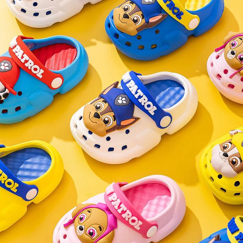 Genuine Paw Patrol Non-Slip Sandals  Kids Summer Kawaii Beach Slippers Marshall Rubble Skye Rocky Slipper Soft Soled Shoes