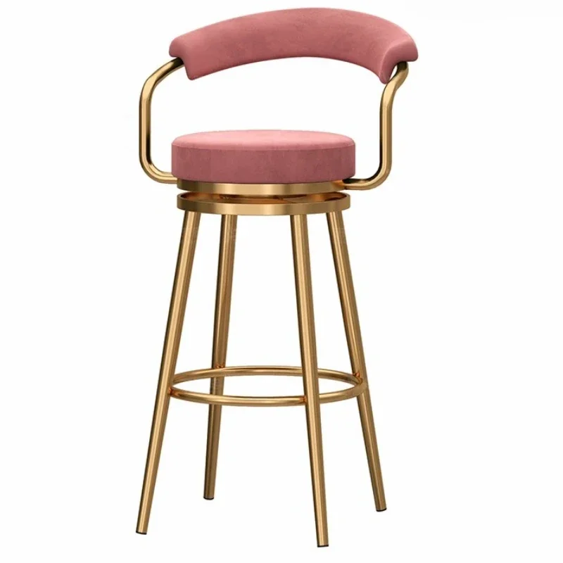 

Metal Design Bar Chairs Stool Modern Lounge Gold Nordic Kitchen Bar Stools Reception High Swivel Taburetes De Bar Furniture