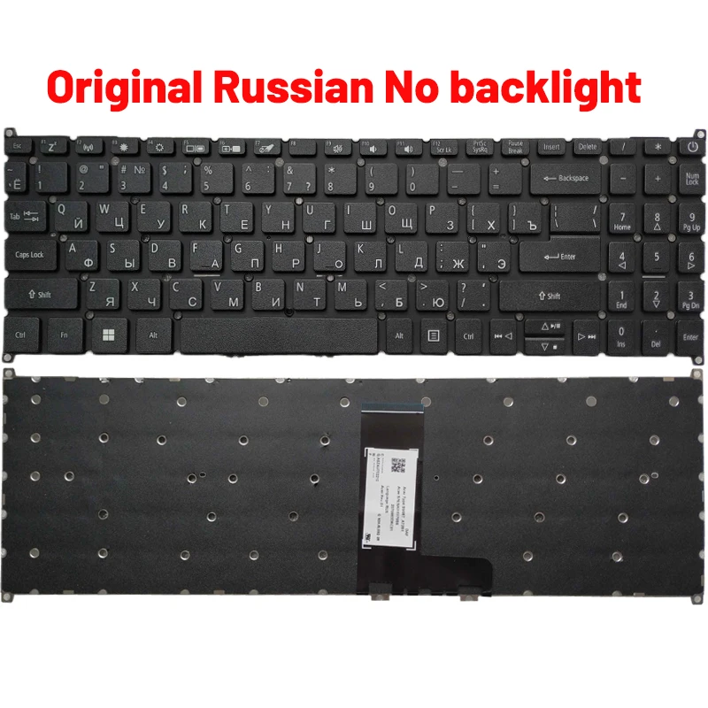 Russian/US/Spanish/Latin laptop keyboard for Acer Aspire 5 A515-54 A515-54G A515-56 A515-56G A515-52 A515-52G A515-53  A515-55