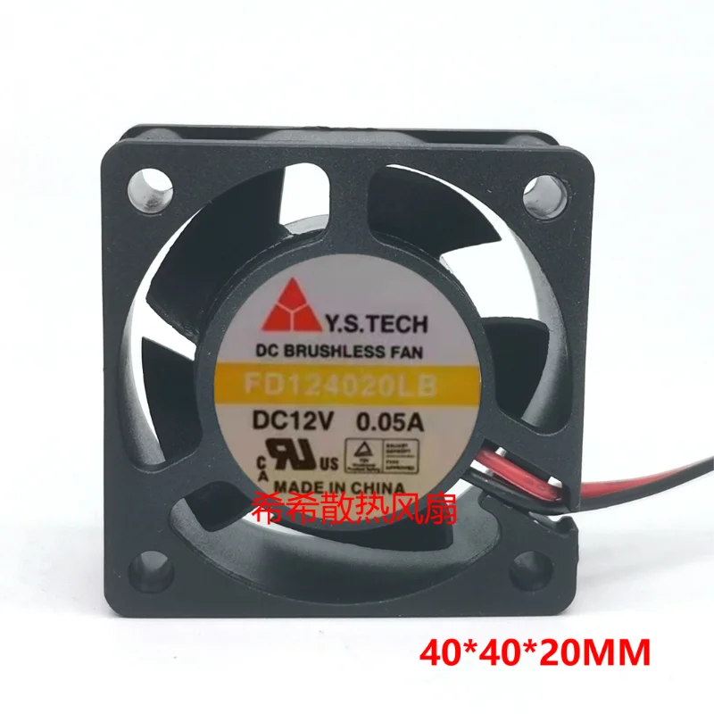 New CPU Cooler Fan for Y. S FD124020LB 4020 4cm 12V 0.05A double ball Silent cooling fan 40*40*20mm