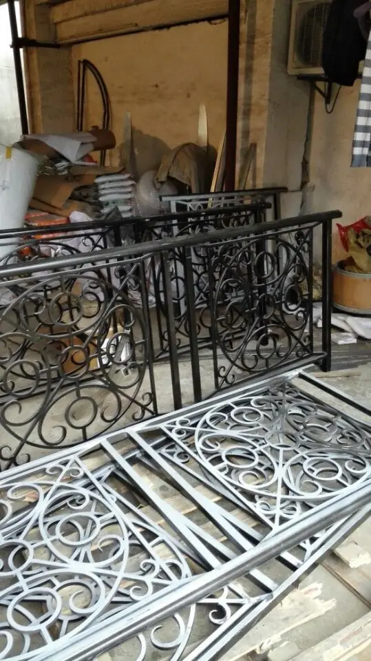 Wrought Iron Railings with Decorative Patterns for Balconies and Stairs Durable and Elegant for Residential Use