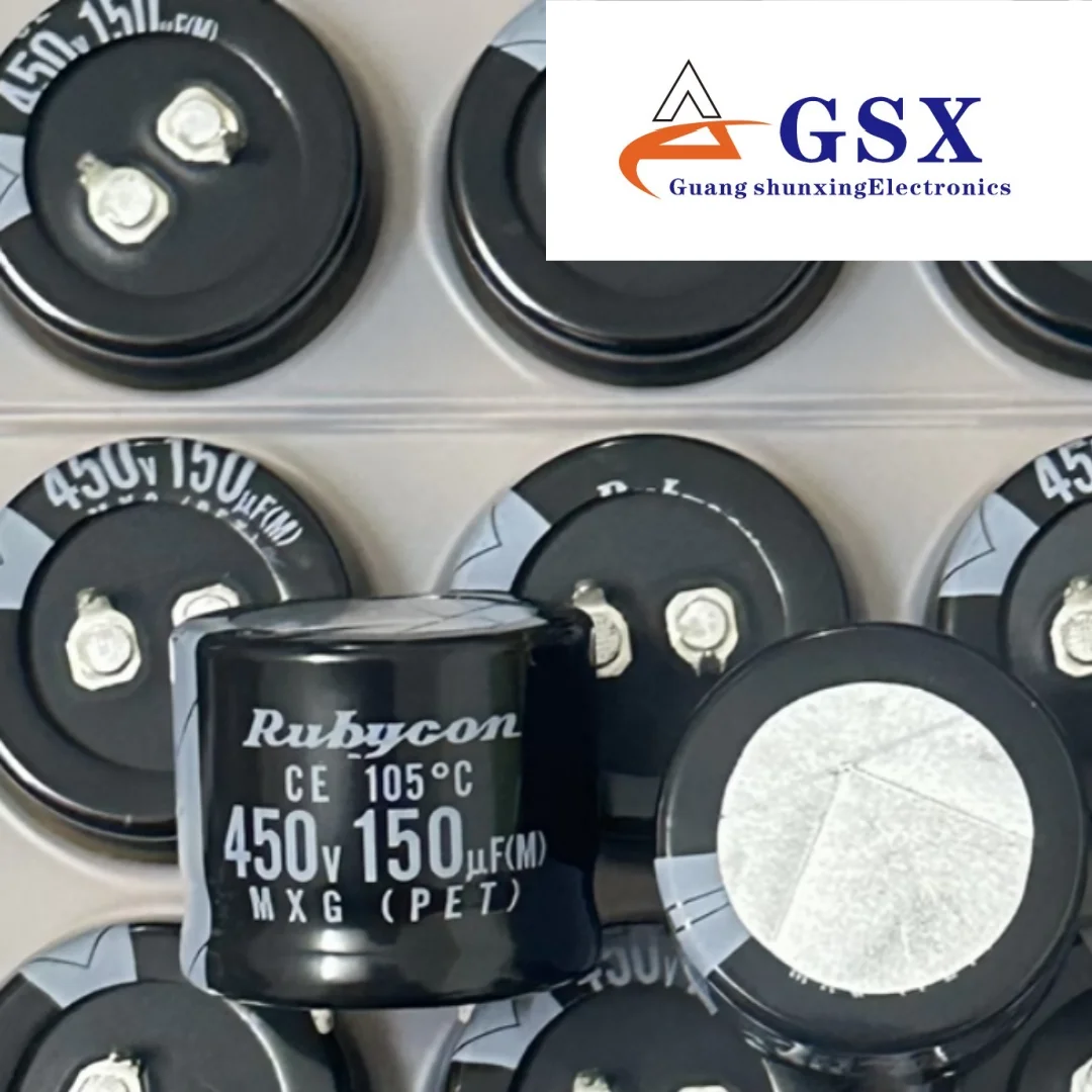 

150UF 450V imported aluminum electrolytic capacitor 450v150uf 30 * 25 Japanese Ruby brand
