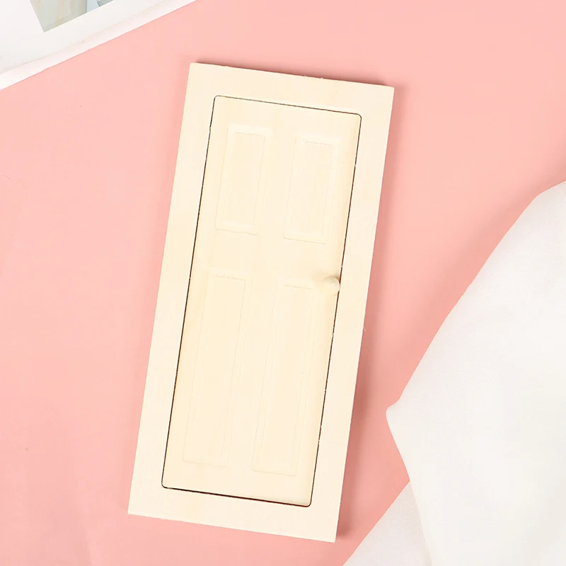 1/12 مقياس مصغر باب خشبي داخلي لتقوم بها بنفسك ملحقات أثاث بيت الدمى #3