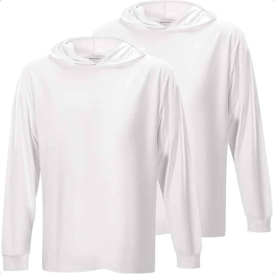 

ProtectX High Visibility Sun Protection Lightweight Long Sleeve Hoodie UPF 50+ QuickDry SPF UV Shirt Active Wear