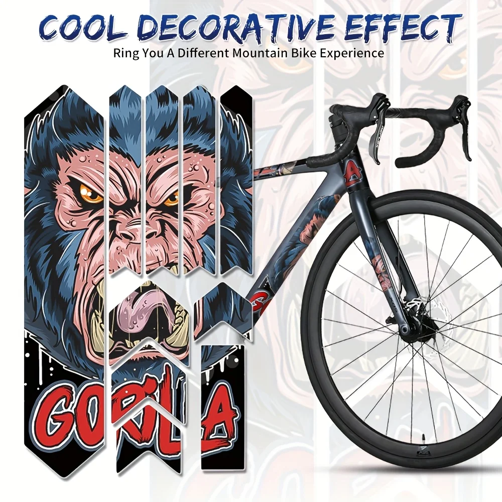 

10 in 1 sticker set, bicycle frame decoration sticker, anti-scratch protection sticker, suitable for road bicycles, BMX, MTB, XC