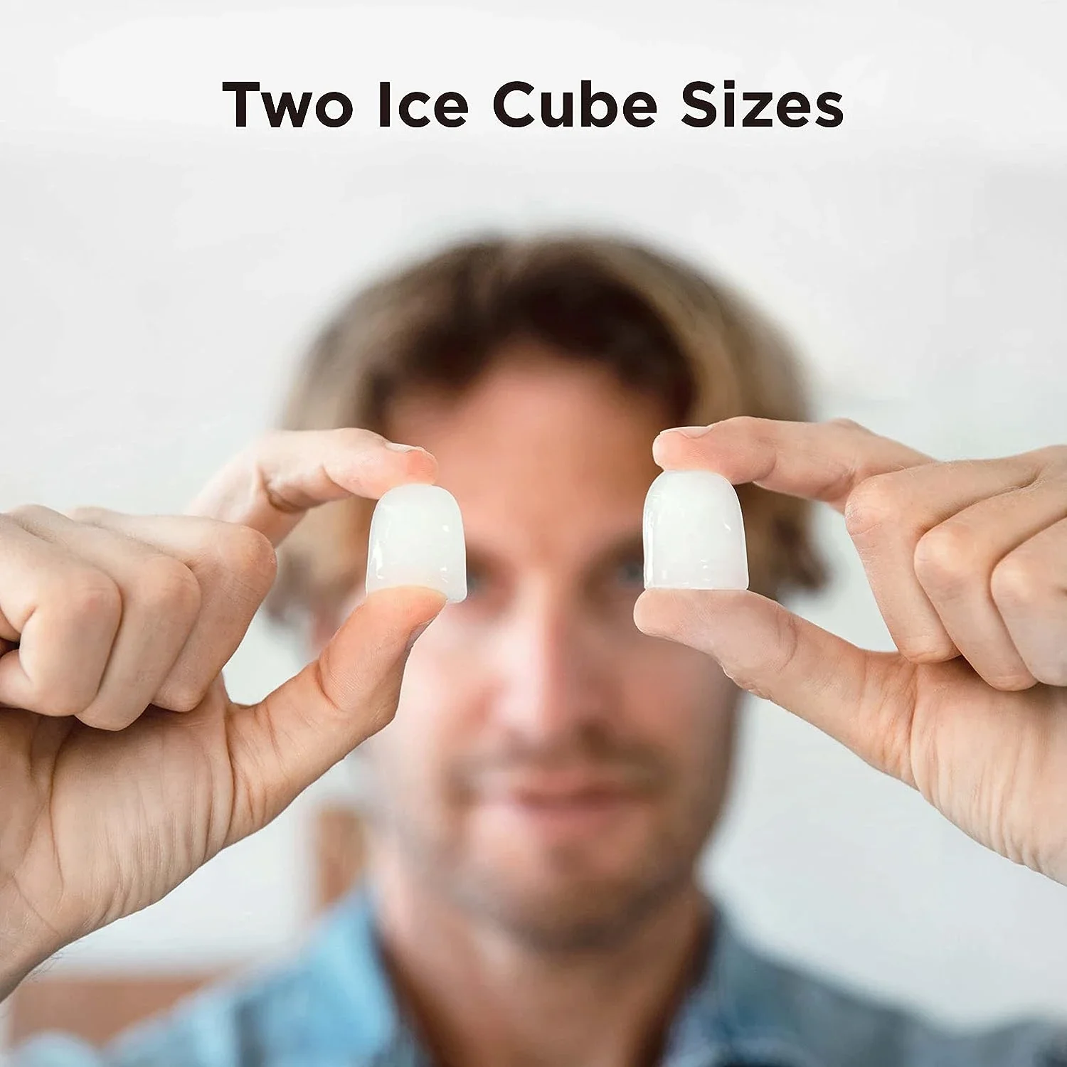 Efficient Ice Maker Countertop Producing 9 Cubes Ready in Just 6 Minutes, 26lbs in 24 Hours, Convenient Self-Cleaning Ice Machin