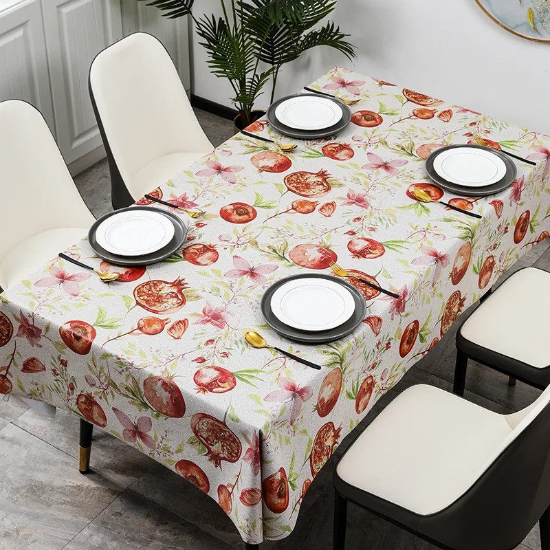 Elegant Tablecloth Floral Printing Tablecloth Rectangular Waterproof Stain Proof Tablecloth Floral Wedding Decorative Tablecloth