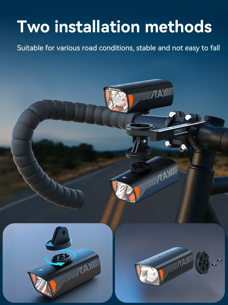 AliExpress KING KONG X6pro LED Bicycle Light cut-off line USB Rechargeable Front Bike Light, with Mounting Bracket, 5000 Lithium Battery,