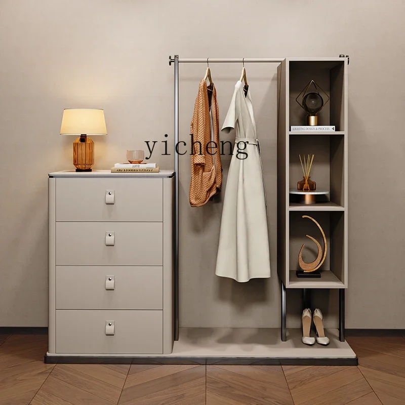 ZZ minimalist coat rack floor-to-ceiling bedroom modern minimalist storage high-end leather art hanger