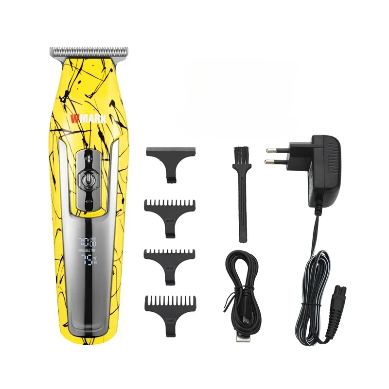 

WMARK C24-HC011Y Yellow 4 SPEED Hair Detail Trimmer Beard Car Hair Clipper Electric Hair Cut Razor Edge T-wide Blade