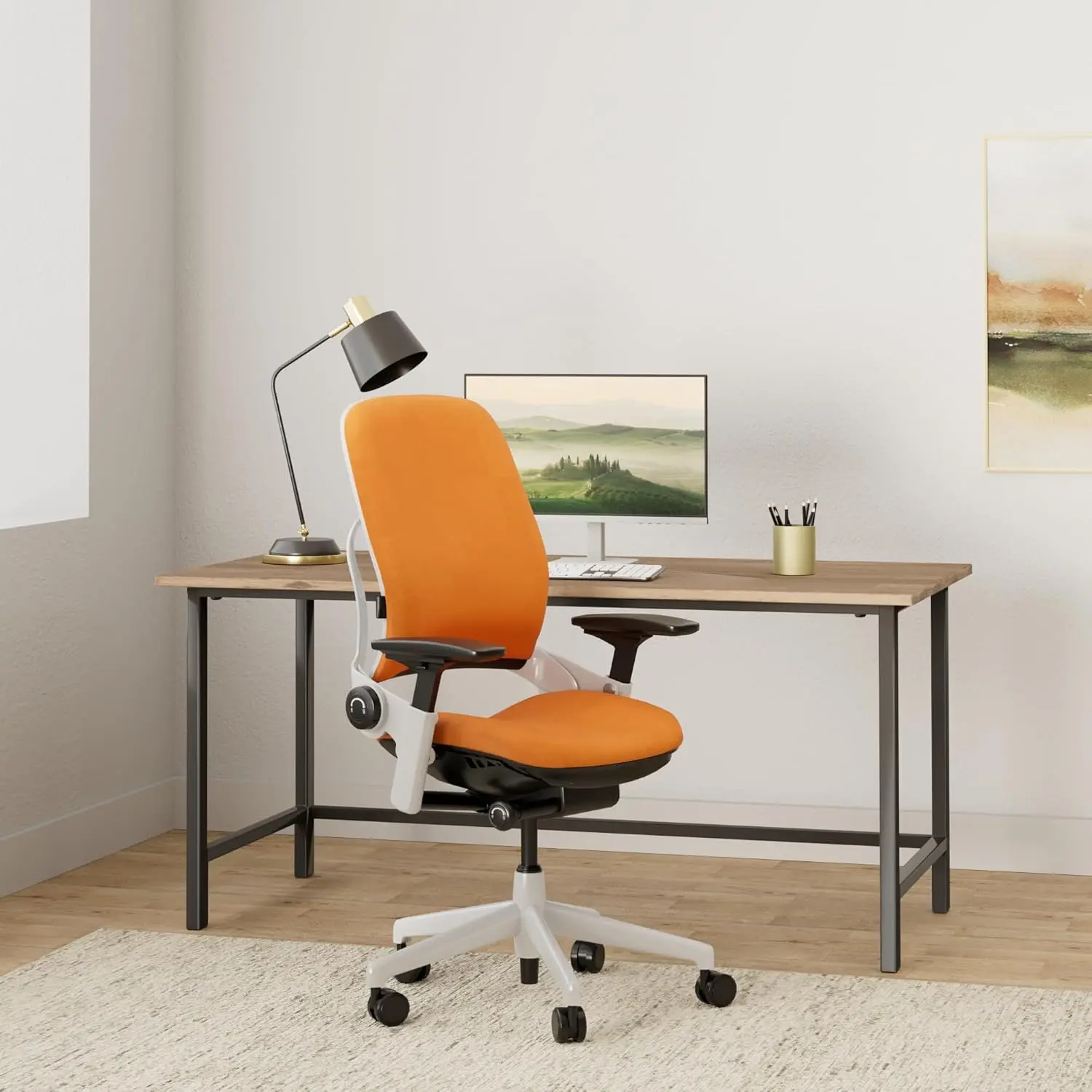 Leap Office Chair  Ergonomic Work Chair with Wheels for Carpet Flooring - Work Chair Supports Unique Body