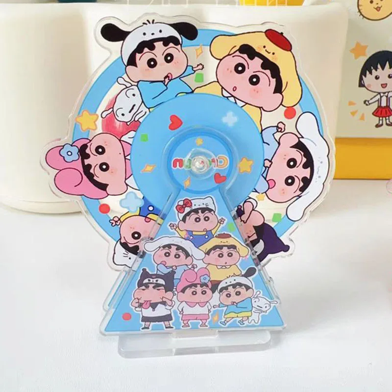 New Kawaii Crayon Shin-Chan Acrylic Stand Anime Figure Versatile Shin-Chan Ferris Wheel Desktop Decoration Toys Diy Friend Gifts