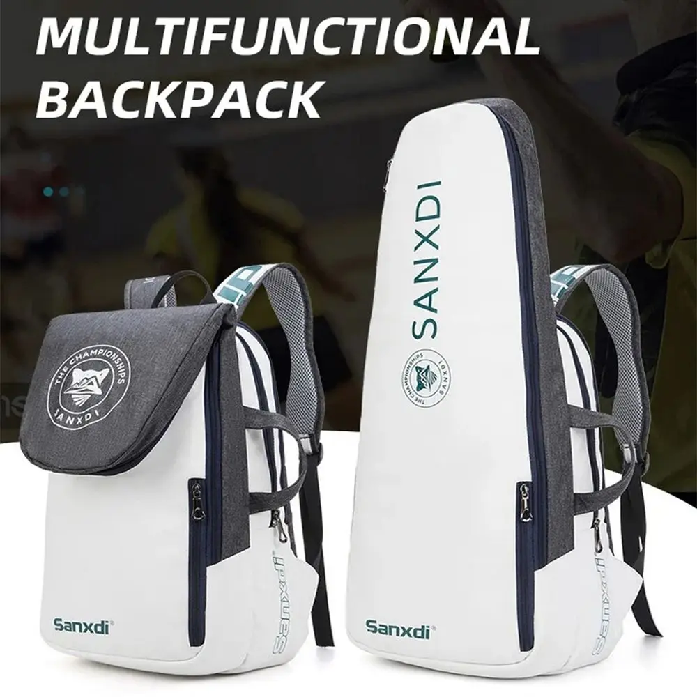Zaino da paddle da tennis pieghevole Borsa da racchetta da badminton creativa di grande capacità Borsa da tennis impermeabile resistente allo strappo unisex