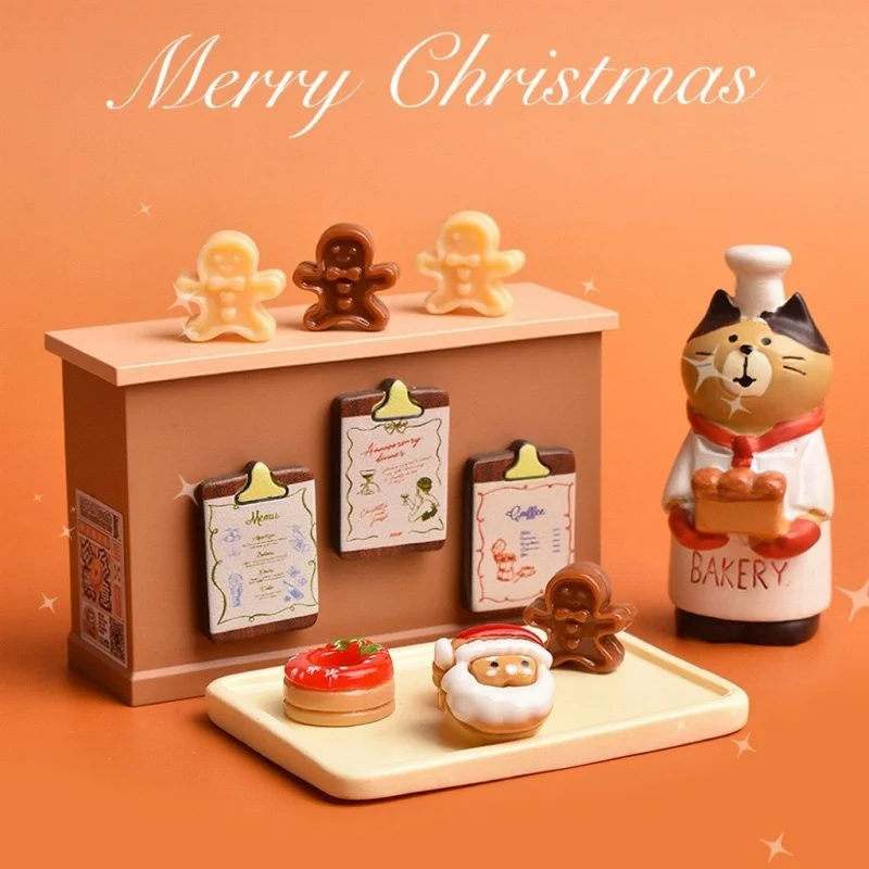 عيد الميلاد سانتا كلوز الحلوى البسكويت مشهد مصغر زخرفة احتفالية الديكور اليدوية Diy بها بنفسك الثلاجة المغناطيس المواد هدية #4
