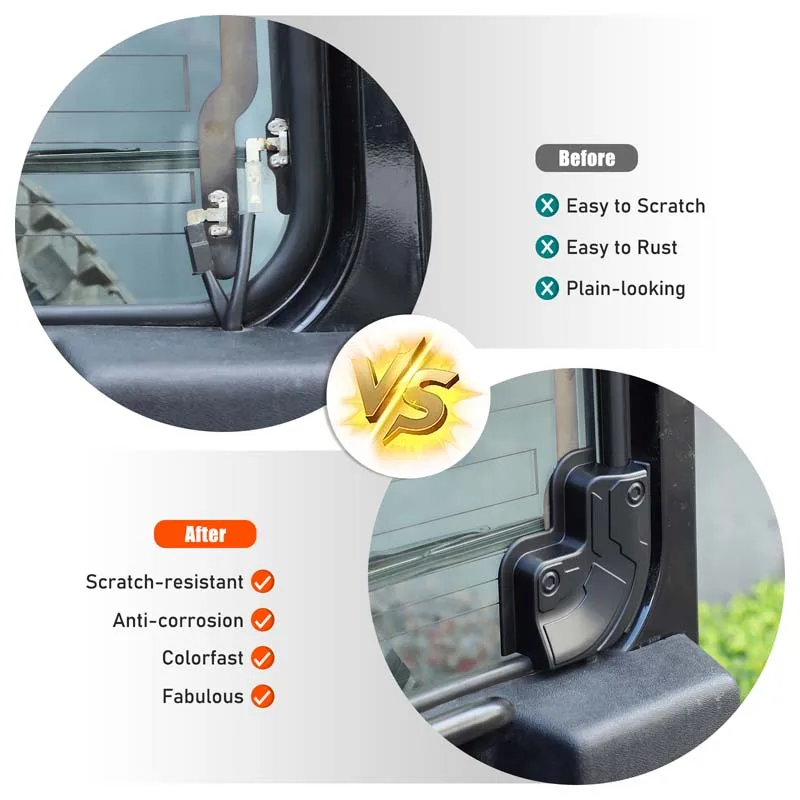 

2piece set ABS black For Land Rover Defender 90 110 2004-2018 car rear window glass heating wire protective cover accessories