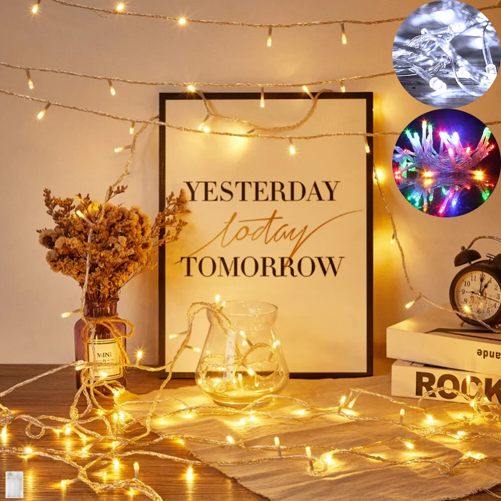 30LEDs Battery Box Timed Light String, Used for Halloween Christmas Courtyard Indoor Tabletop Windowsill Party Birthday Decor