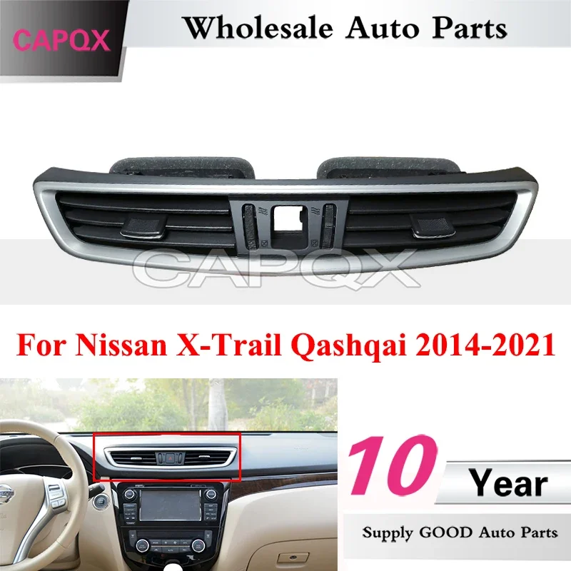 

CAPQX Air Conditioner Vent For Nissan X-Trail Qashqai 2014 - 2021 A/C Grille Outlet Dashboard Middle Air Conditioner Outlet