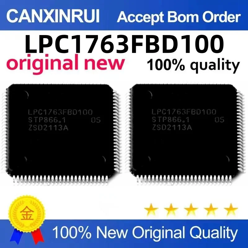 حزمة LPC1763FBD100 الأصلية LQPF-100 MCU رقاقة متحكم مدمجة