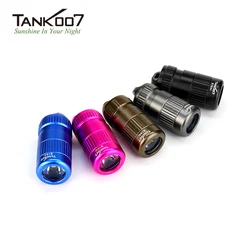 TANK007 E15 AI 야외 EDC 미니 LED 100 루멘 키체인 손전등, 방수 단추 배터리, 경량 및 휴대용, 3W