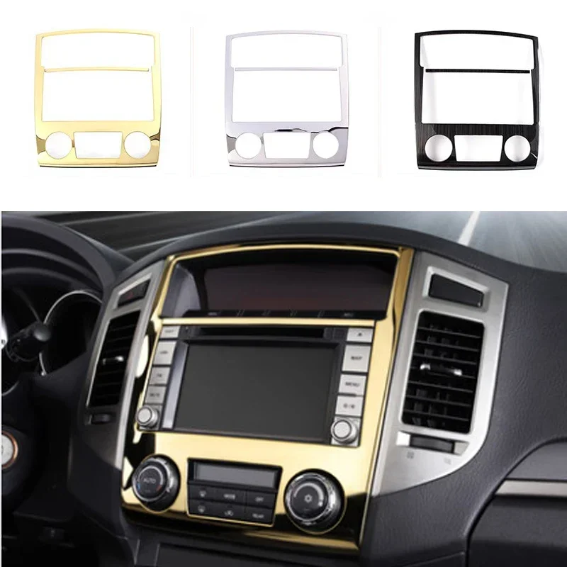 1pc Stainless Steel Control Panel Navigation Box Fit For Mitsubishi Pajero Montero v93 v97 v98 2007-2021