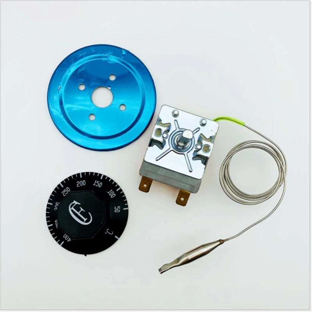 Micro Thermostat AC 250V 16A 50-300/50-400 Degrees Celsius Temperature Controller NO NC for Electric Oven