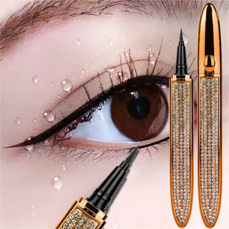 Ciglia autoadesive magiche Eyeliner a lunga durata senza colla ciglia Non fiorite ad asciugatura rapida attaccare la matita per Eyeliner 6 colori