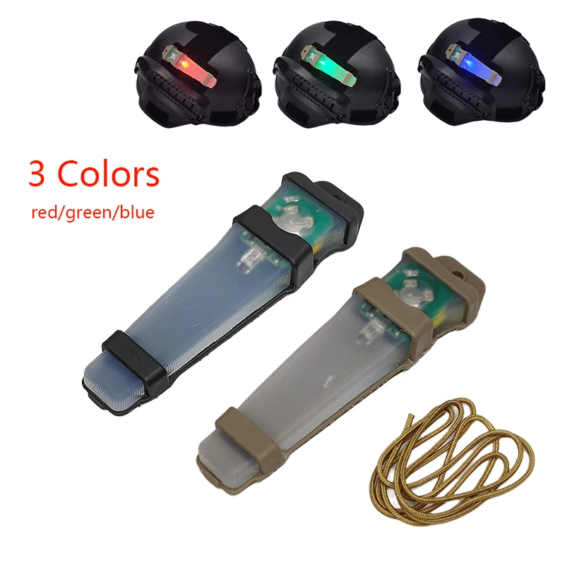 Tactical Helmet Signal Light 3 Colors Switched Outdoor Recognition Lamps Militar Vest Bike Sports Safety Lights