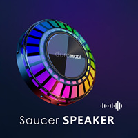 duraMOBI Mini Portable Speaker Colorful Rhythm Bone-conduction BT Rechargeable with 72 Colors Breathing Dynamic Disc Speaker
