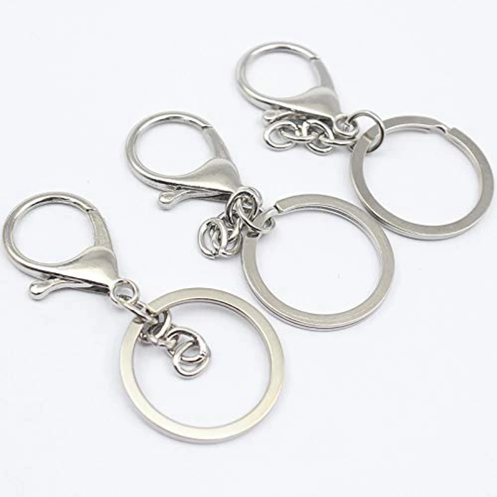 10Pcs Lobster Claw Clasps Key Chain Swivel Clasps Hook Clips Jump Ring Lobster Clasps Key Ring Loop for DIY Craft Jewelry Making