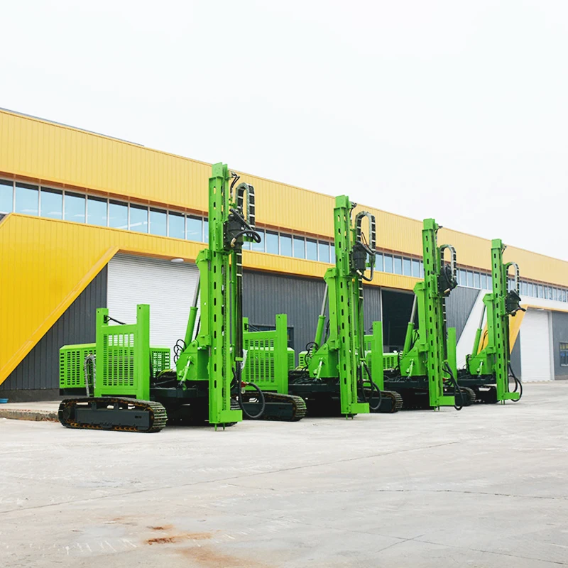 Drilling Hammer Integrated Solar Pile Driver Two Functions For Various PV Piling Tasks