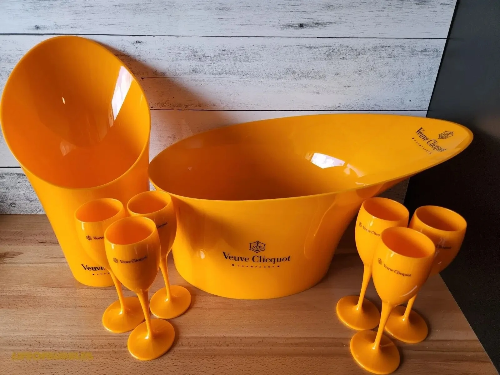 XL New Orange Acrylic Champagne Bucket Goblet Acrylic Elegant Sake Cups