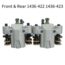 1 Pair Front & Rear Brake Caliper W/Pads Silver Metal For Atv Arctic Cat Alterra 250 300 350 400 450 500 550 650 700 1000
