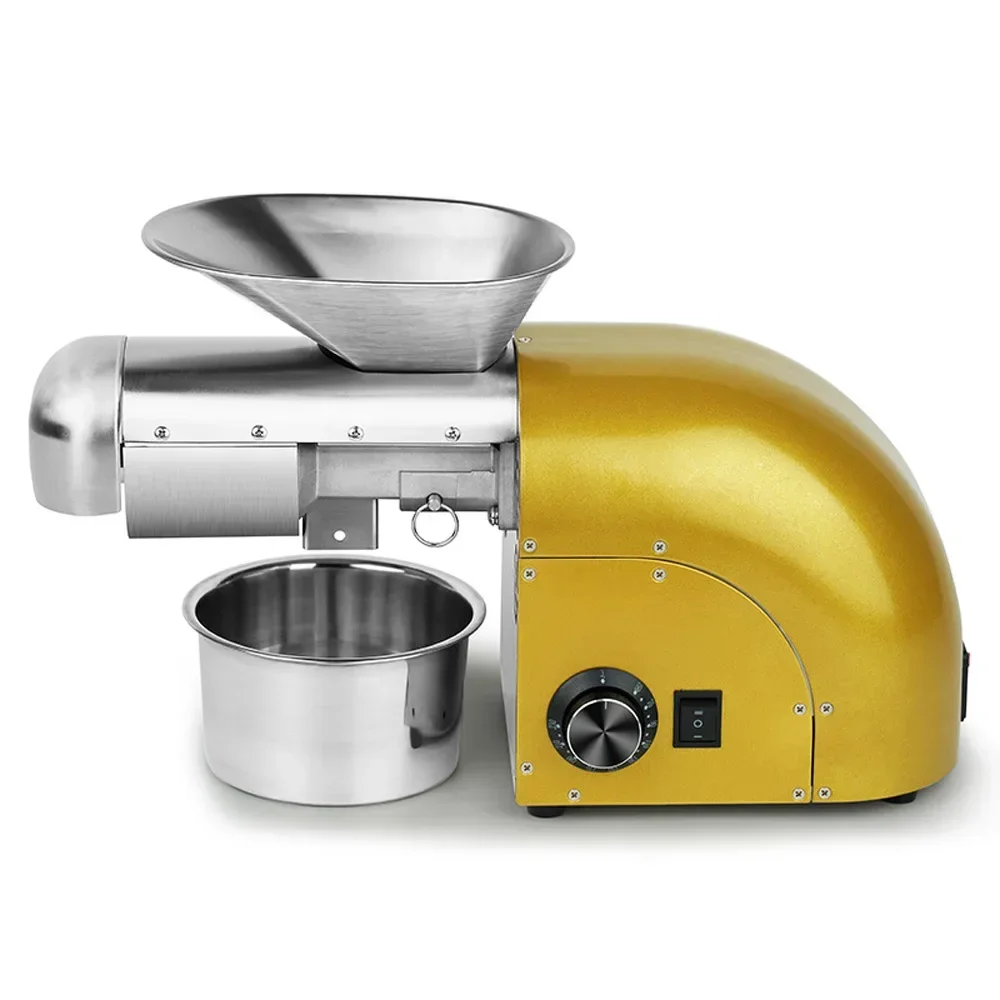 Household Automatic Hot and Cold Oil Pressing Machine Commercial Stainless Steel Oil Presser Peanut Roasting Frying Machine