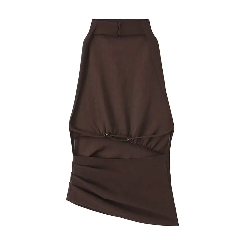 2024 Autumn Winter New Women's Fashion Backless Collarless Sleeveless Top Versatile Simple Design 3644330