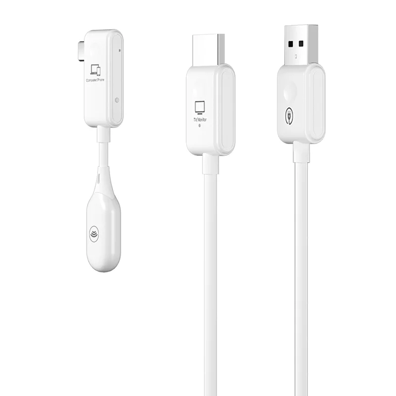 ABKN-1Set -Compatible USB Adapter Dongle 1080P Wireless Type-C Extender Projection Cable