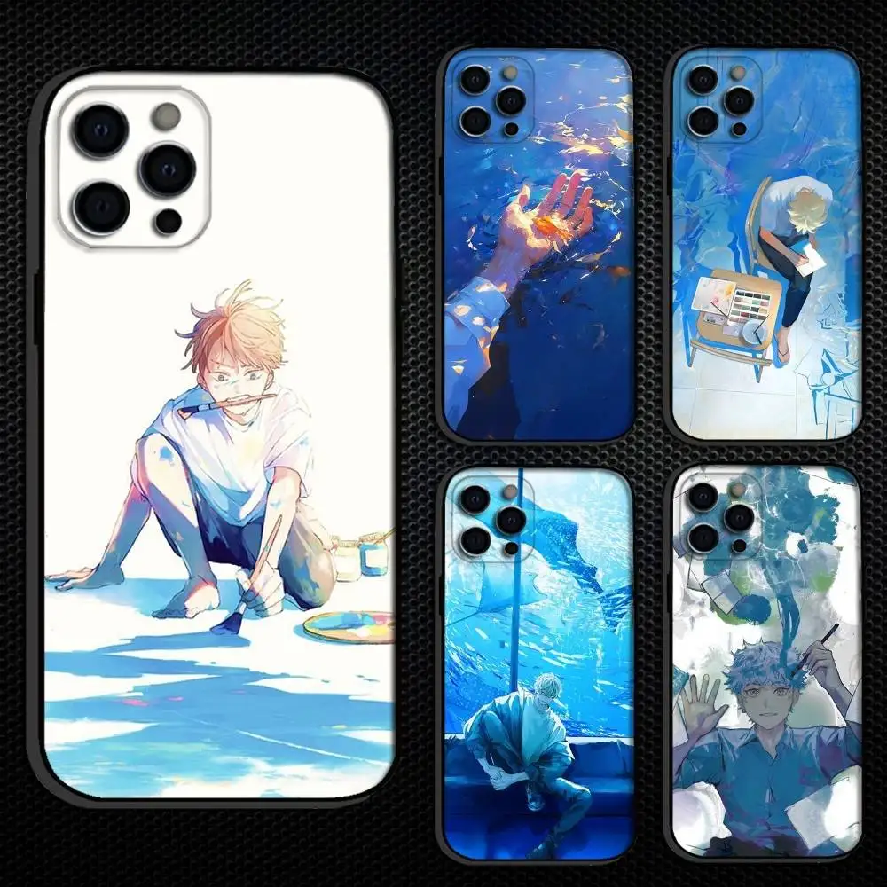 

Y-Yatora Yaguchi Blue Period Phone Case For iPhone 16,15,14,13,12,11 Plus,Pro Max, Others Soft Black Cover