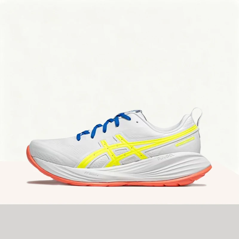 ASICS Gel-Cumulus 27 Men's White Low-Top Runners – Breathable Cushioned Durable Sole & Versatile Comfortable Fit 1011C135-100