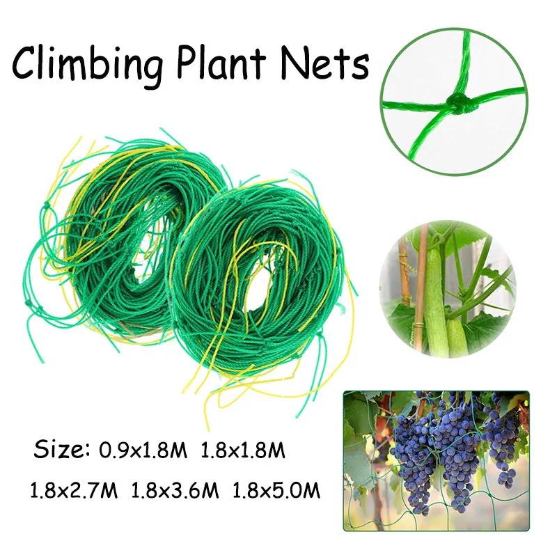 1pcs 18 Shares Plant Climbing Trellis Net, Nylon Mesh for Cucumber, Loofah, Morning Glory, Garden Climbing Netting
