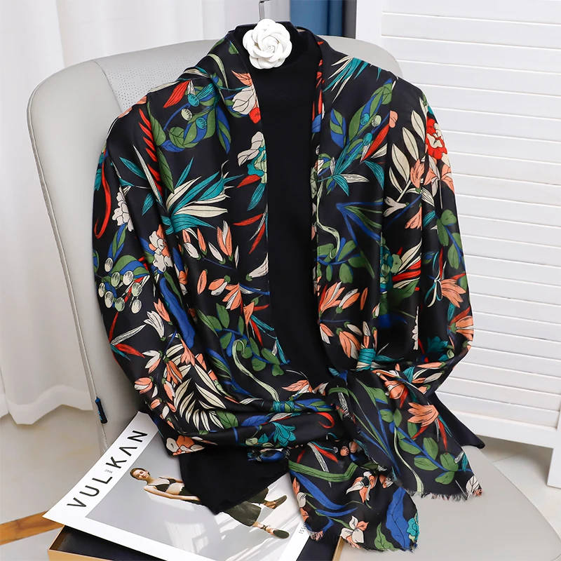 88*180cm New Luxury Women Scarf Female Cotton Linen Feeling Shawl Tassel Four Seasons Muslim Hijab Wraps Pashmina