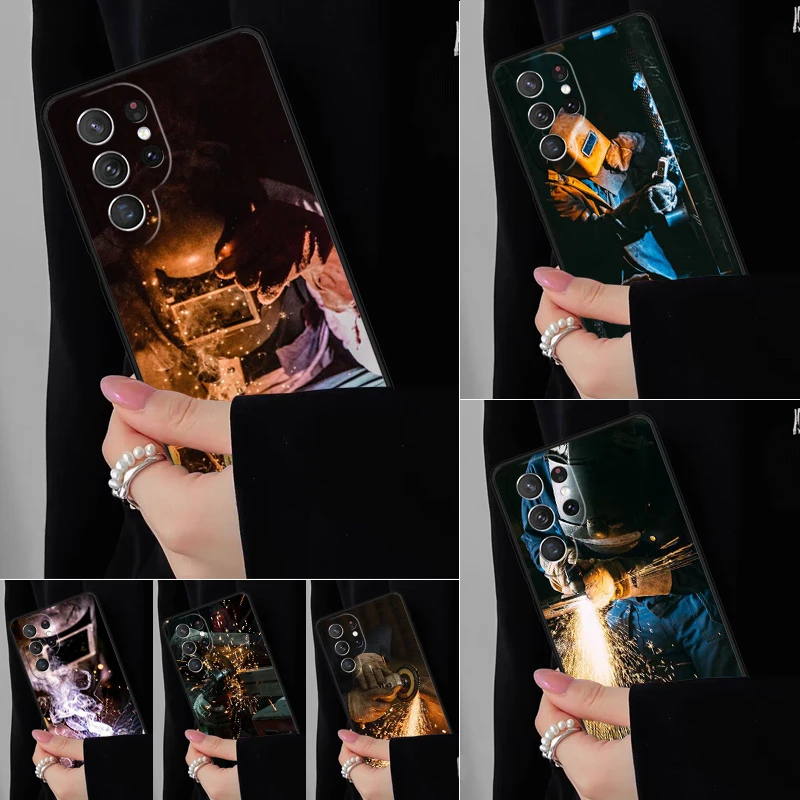

Чехол для телефона Welder Welding Metal Worker для Samsung Galaxy S25 S24FE S23 S22 S21FE S20 S10 Plus Ultra Note20 Cover