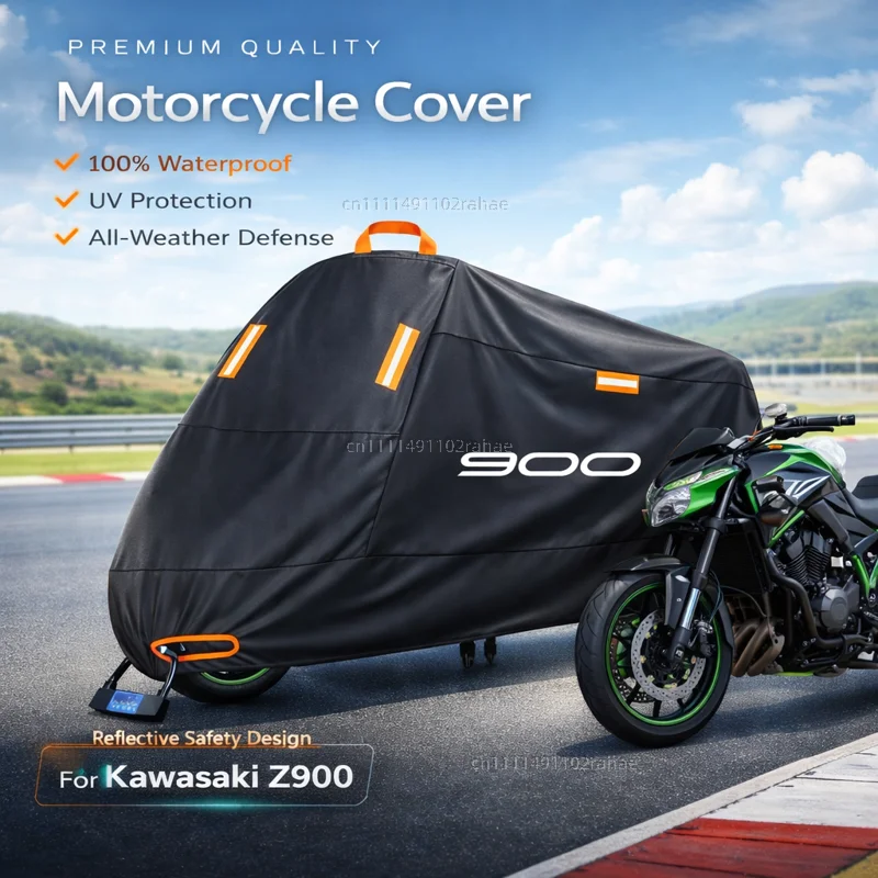 

Чехол для мотоцикла KAWASAKI 2017-2026, водонепроницаемый, из прочного полиэстера, с защитой от УФ-излучения, для использования на улице, от дождя, пыли и солнца