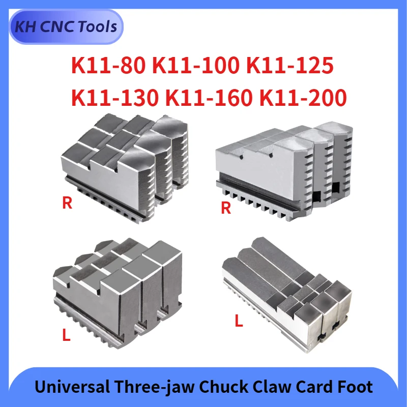 

KH Positive Claw K11-80 K11-100 K11-125 K11-130 K11-160 K11-200 Universal Three-jaw Chuck Claw Card Foot 3Pcs/Set Mechanical