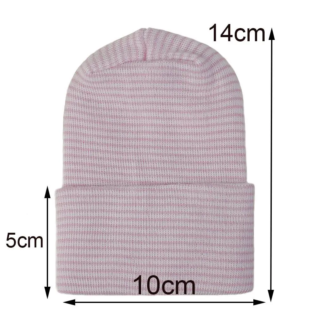 Soft Turban Newborn Nursery Cap Casual Beanie Hat Headwrap Baby Boy Girl Hat Infant Striped Fetal Hospital Cap Kids