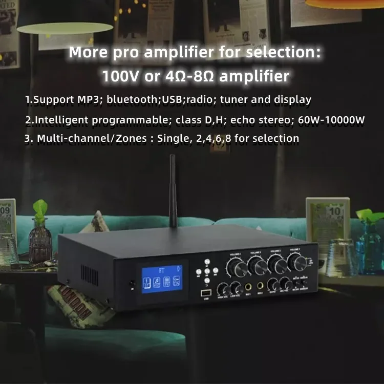 2 Channel High End Digital High Power 600 Watt Class H Amplifier Receivers & Amplifiers Professional Amplifier