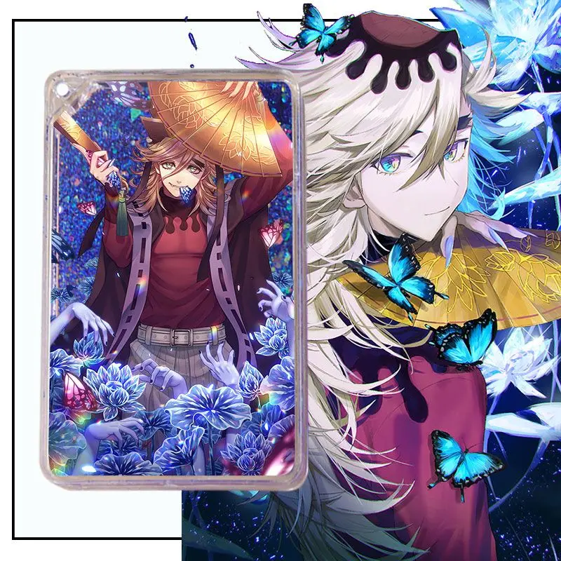 Demon Slayer Anime Quicksand Mahjong Douma Two Dimensions Goods Ornaments Girls Boys Gifts Acrylic Postcard Collection Exquisite