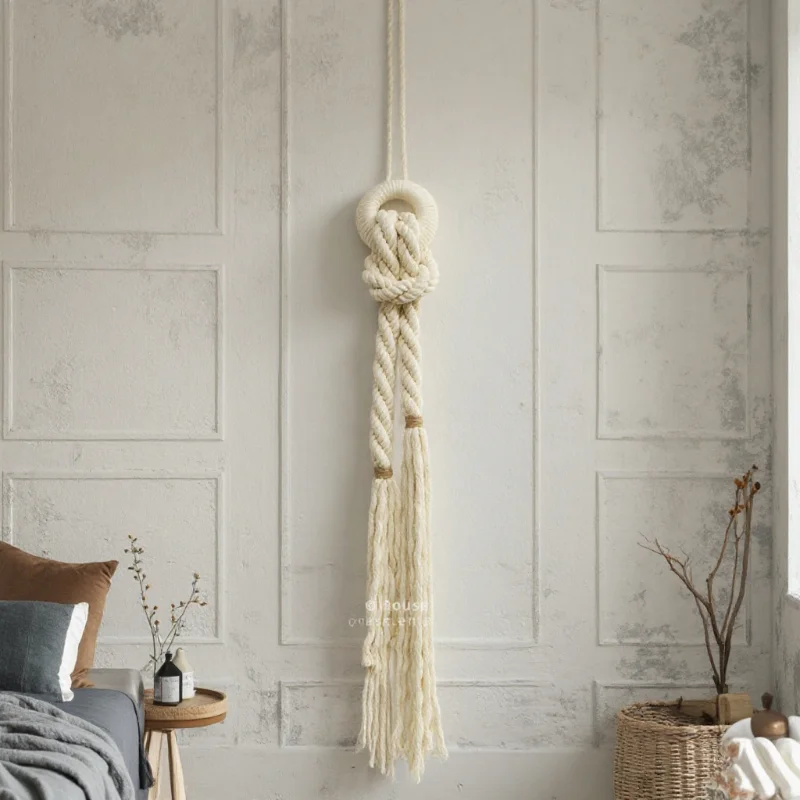 

Custom Handmade Pompom Macrame Wall Hanging, Natural Tassel Tapestry from Macrame Manufacturer